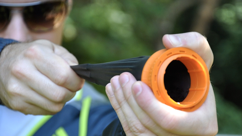 Illustration for article titled A Collapsible Rubber Cone Lets This Tiny Slingshot Hide In Your Pocket